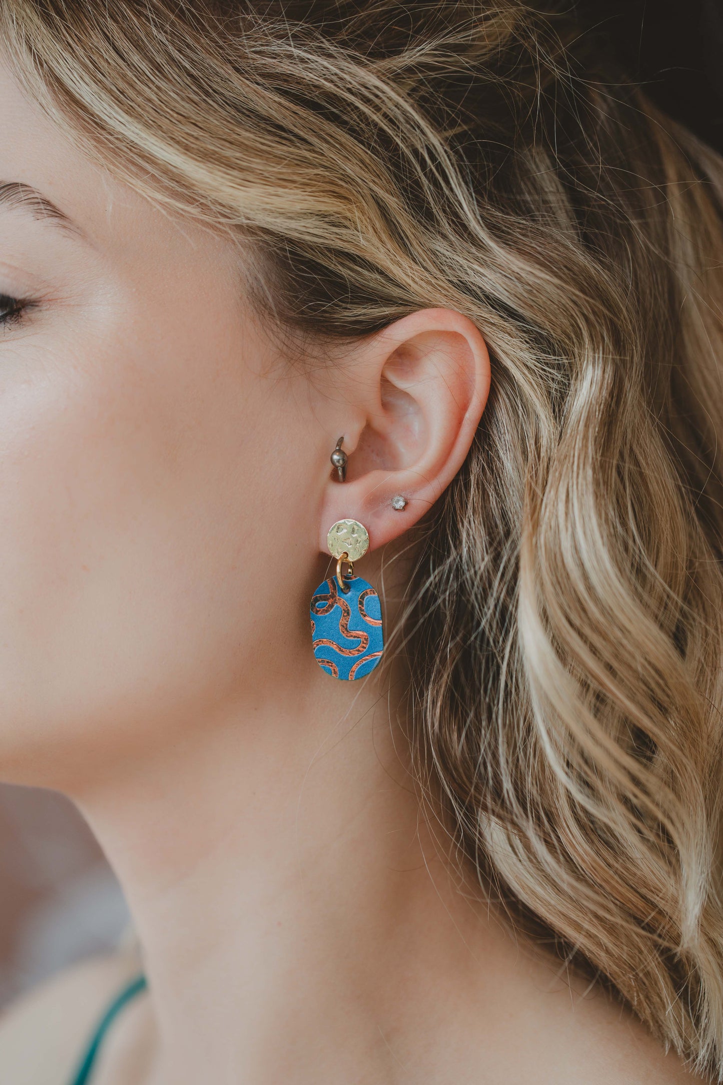 Gold Drop Studs - Candy Garden