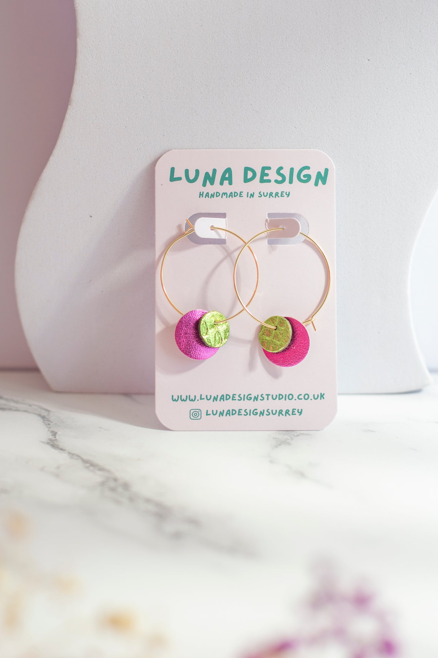 Disco Drops Pink & Green