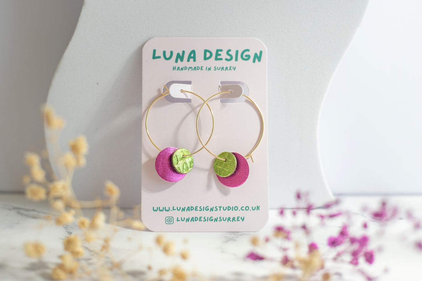 Disco Drops Pink & Green