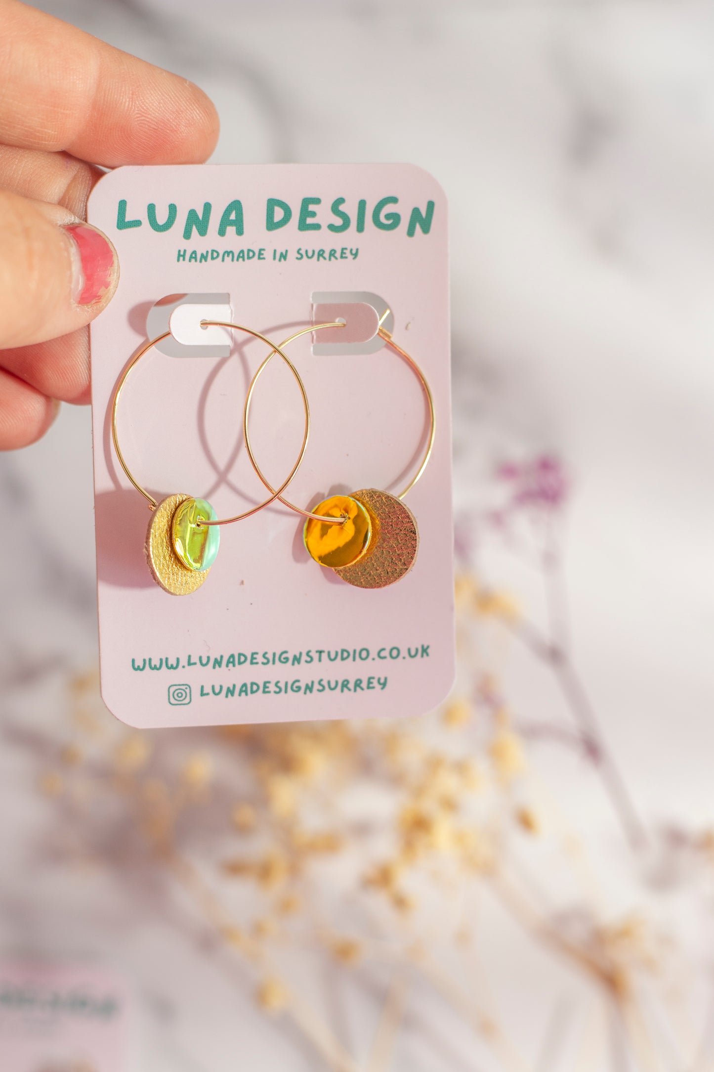 Disco Drops Gold & Iridescent