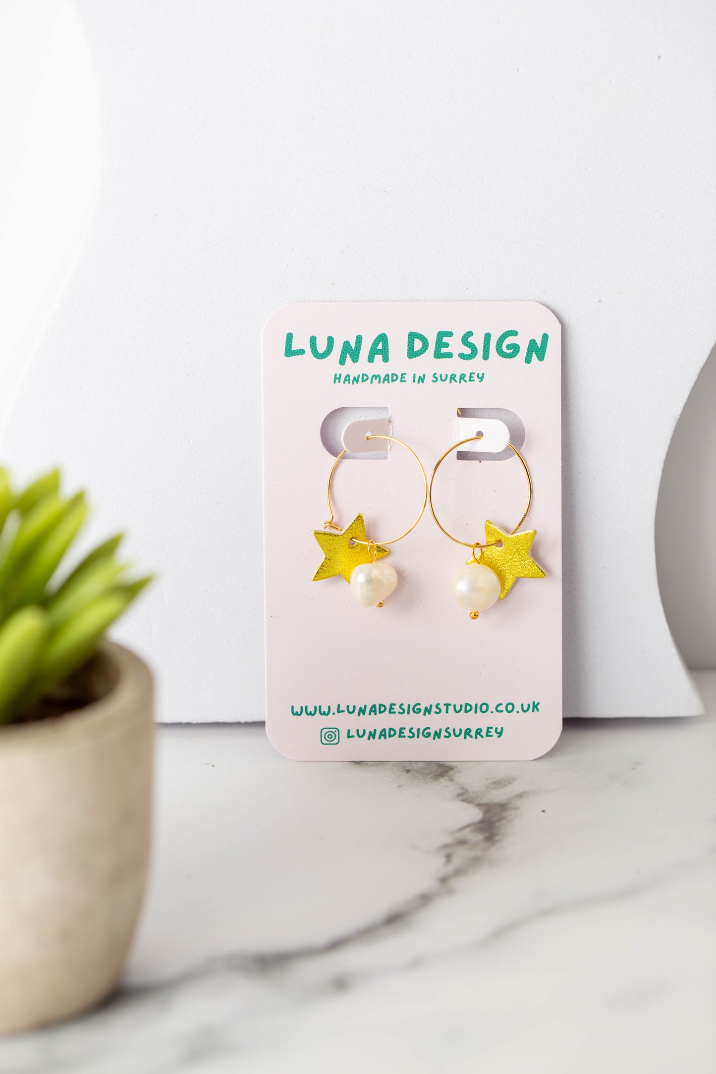 Celestial Charm Hoop Earrings - Gold Plated | Honey Star