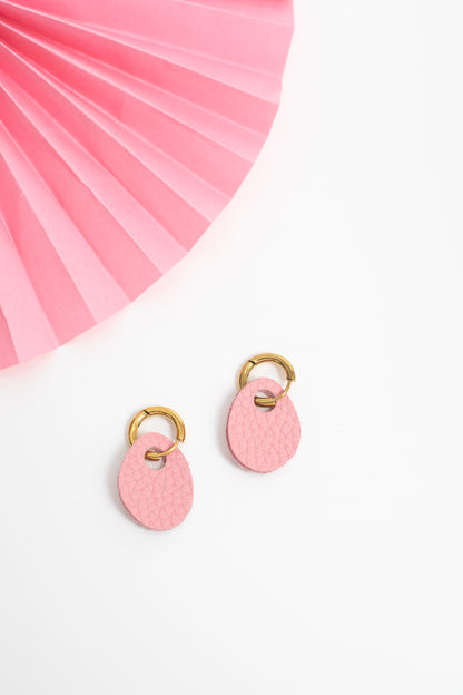Huggie Hoops - Pale Pink