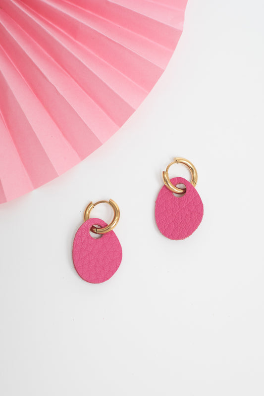 Huggie Hoops - Pink