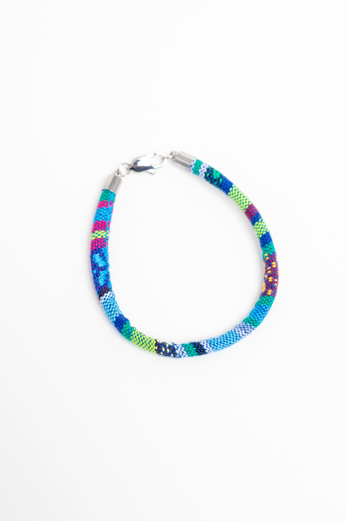 Woven Fabric Cord Bracelet Blue