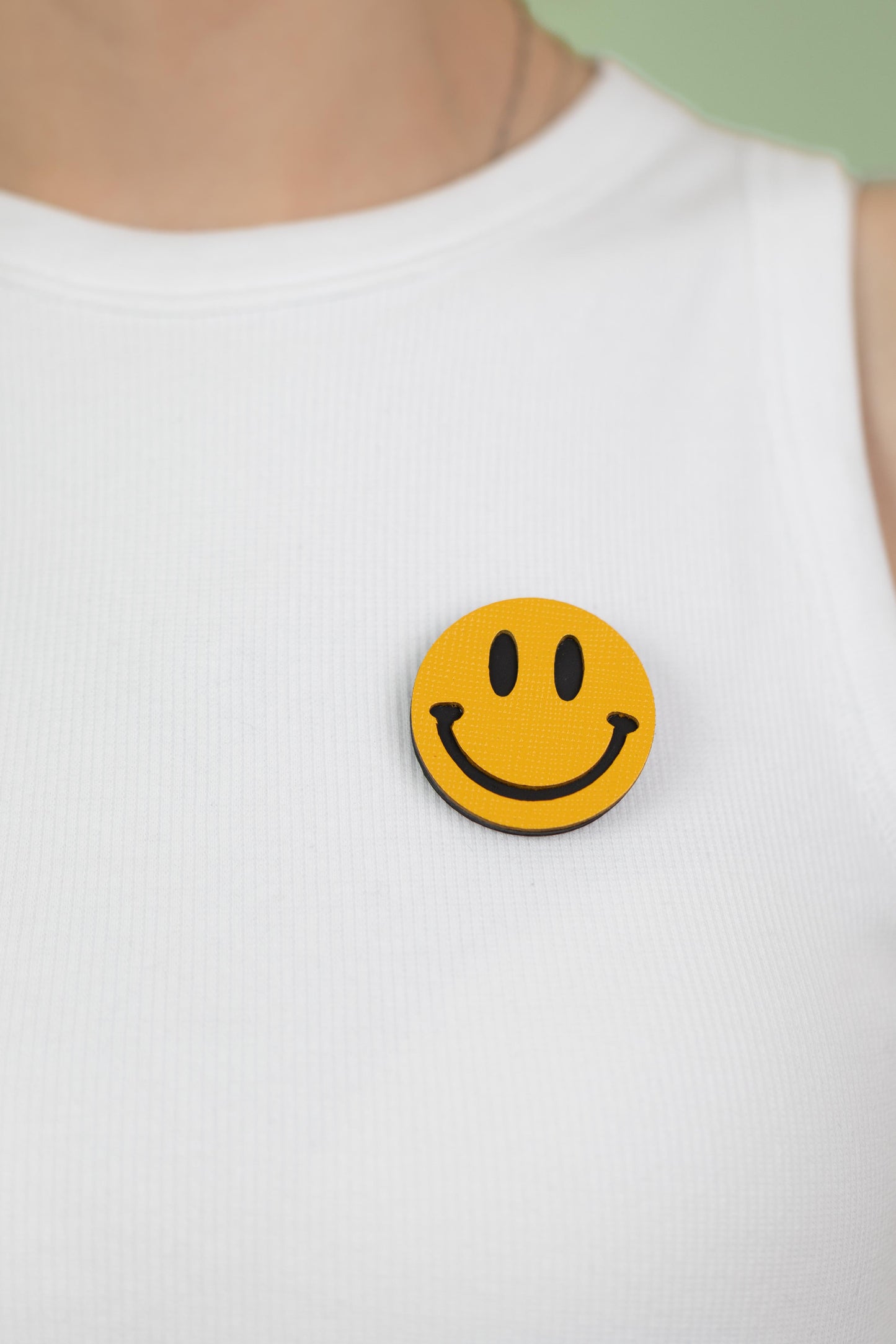 Smiley Brooch Yellow