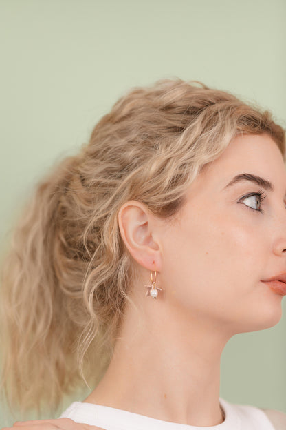 Celestial Charm Hoop Earrings - Gold Plated  |  Rose Gold