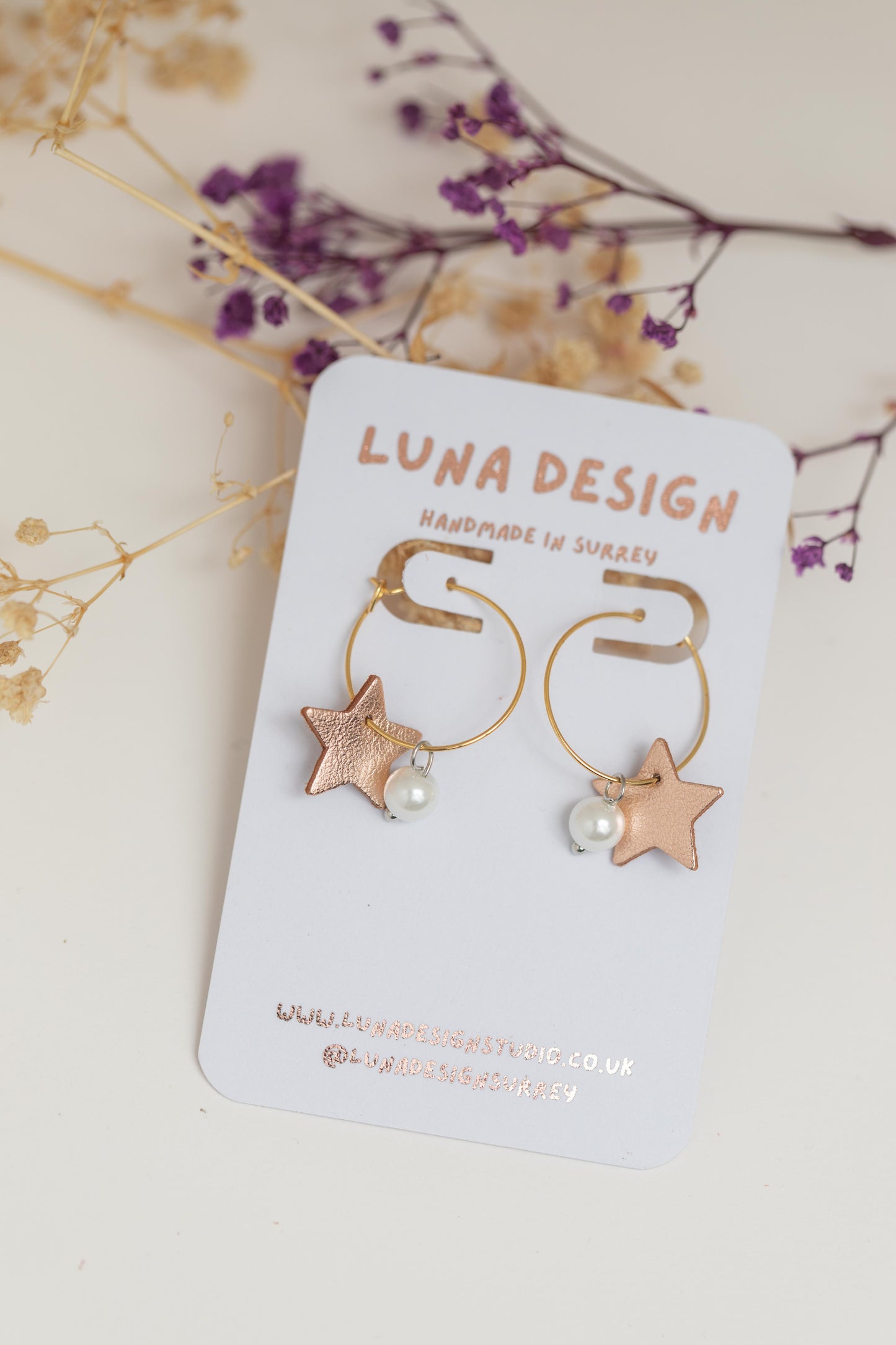 Celestial Charm Hoop Earrings - Gold Plated  |  Rose Gold