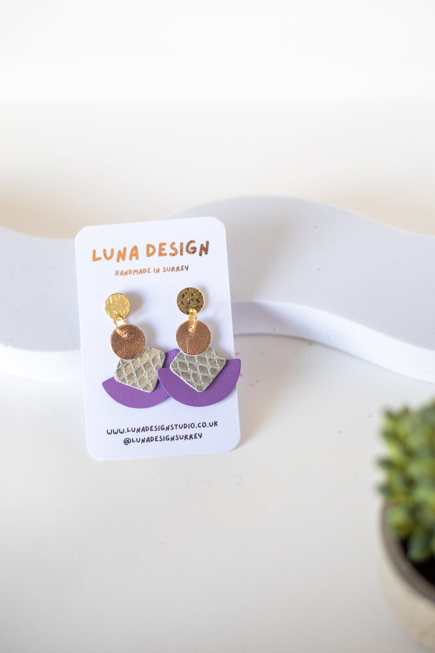 Cleopatra Earrings -  Purple Gaze