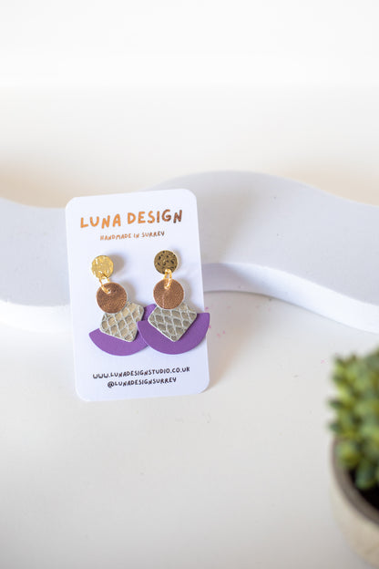 Cleopatra Earrings -  Purple Gaze