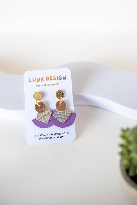 Cleopatra Earrings -  Purple Gaze
