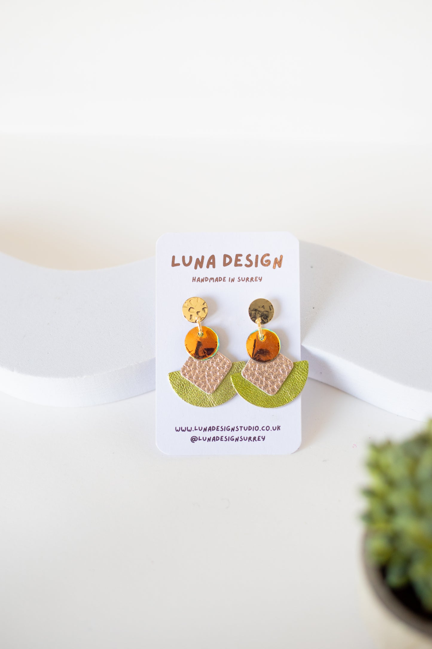 Cleopatra Earrings -  Lime Splash
