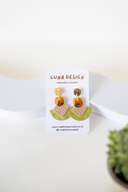 Cleopatra Earrings -  Lime Splash