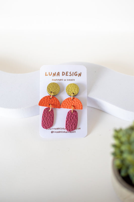 Half Moon Dangle - Sunset Berry