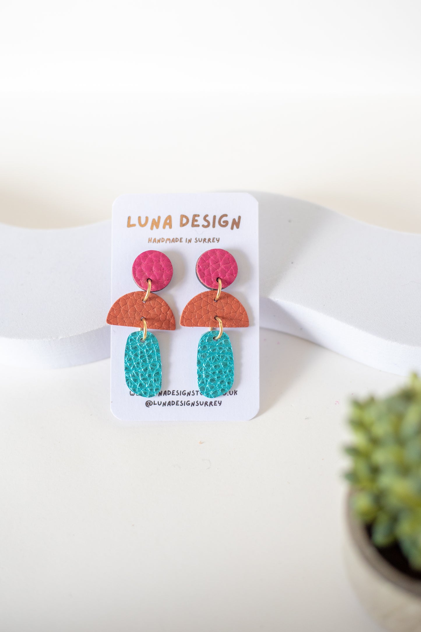 Half Moon Dangle - Coral Tide