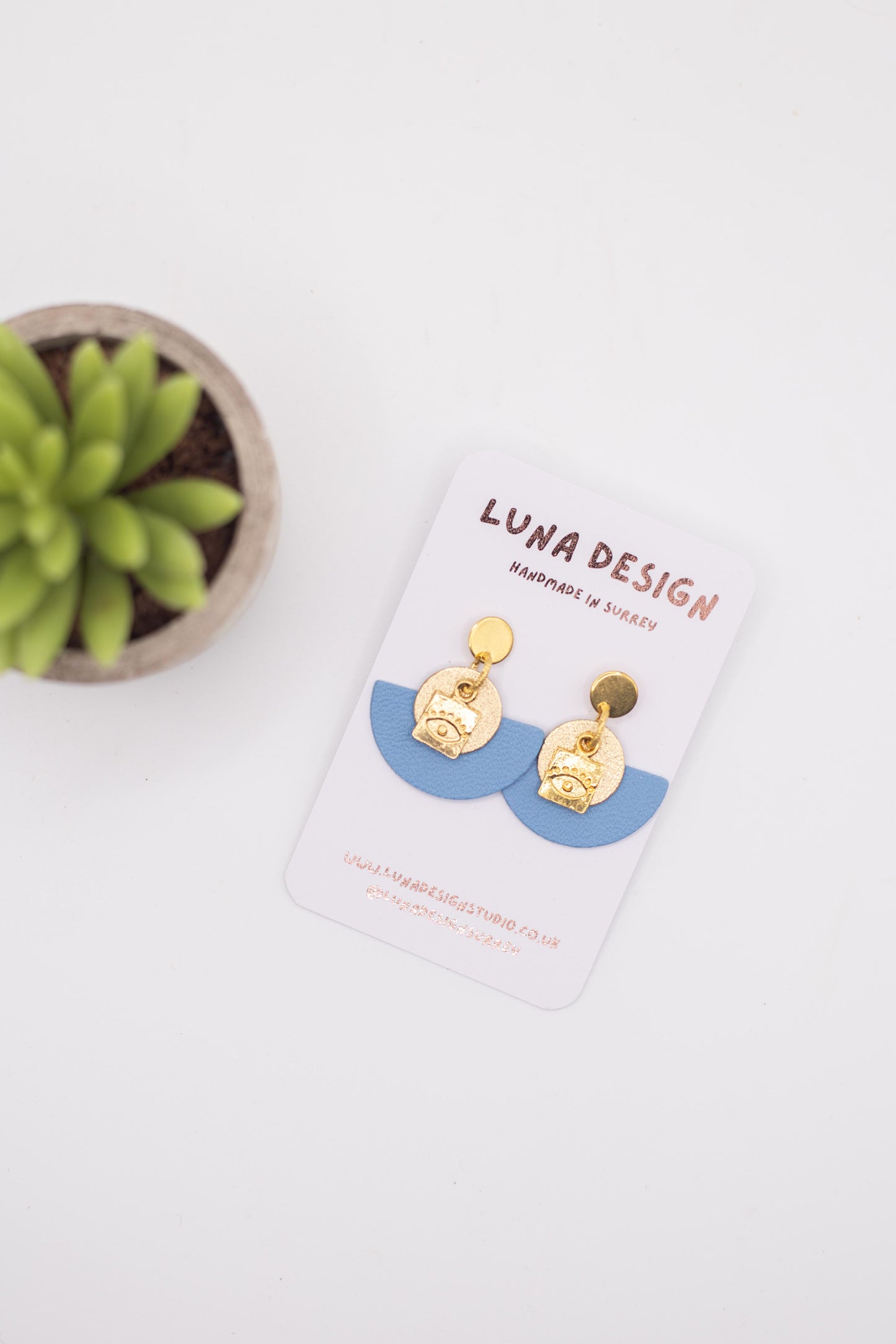 Evil Eye Earrings - Blue