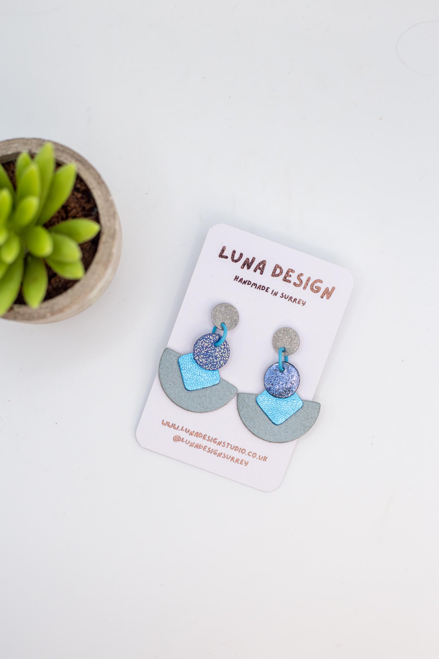 Cleopatra Earrings -  Blue Orbit