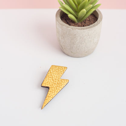 Lightning Brooch Gold