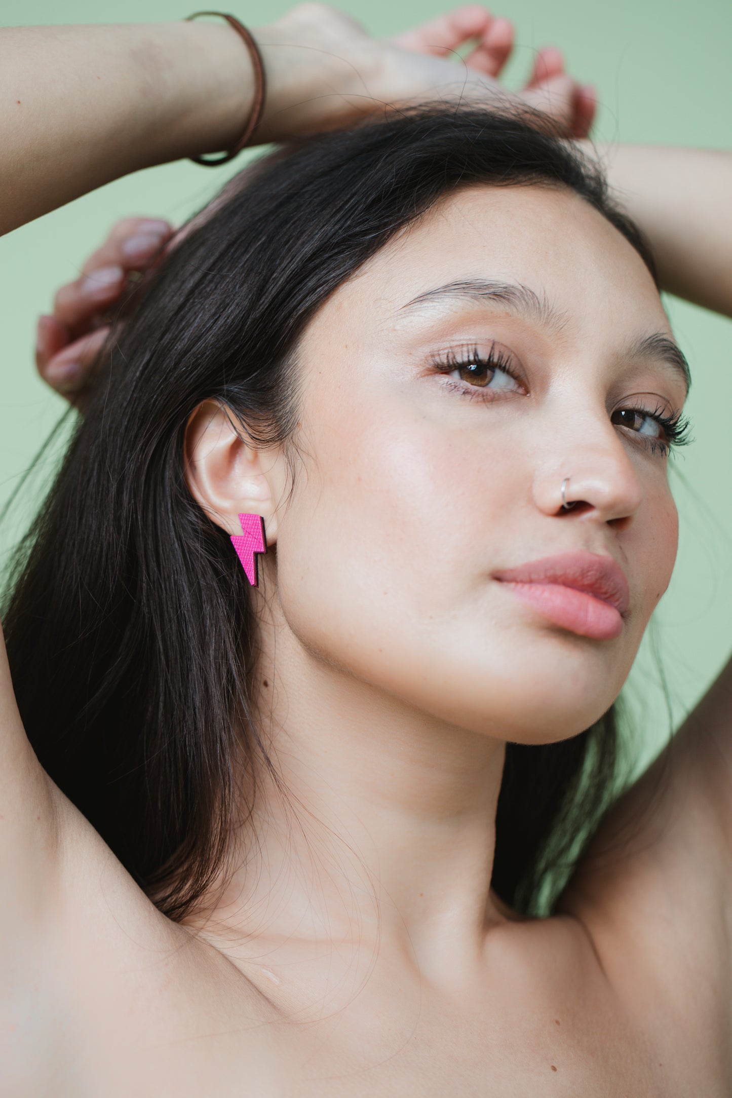 Small Lightning Bolt Studs | Purple