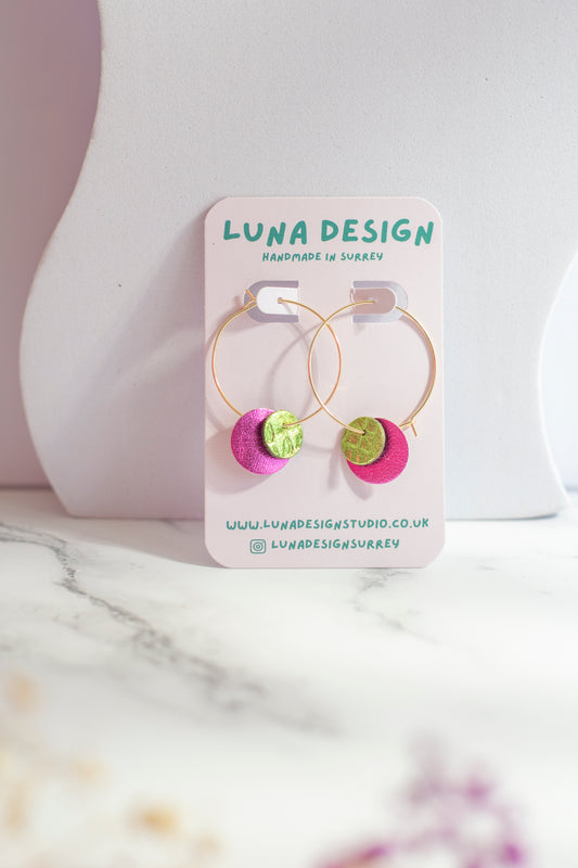 Disco Drops Pink & Green