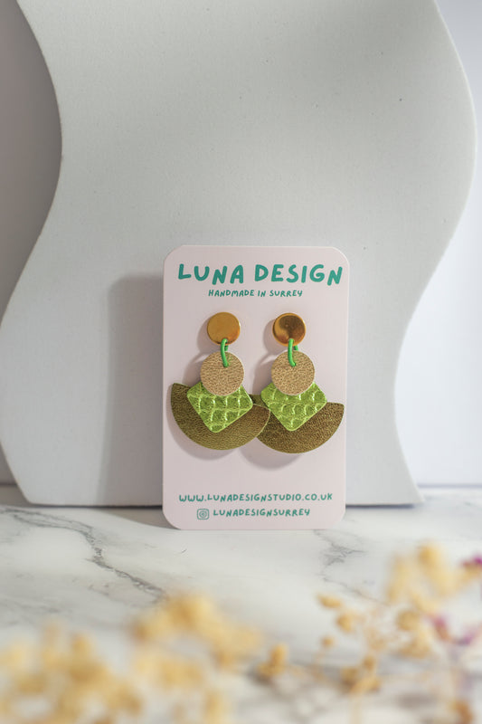 Cleopatra Earrings Olive