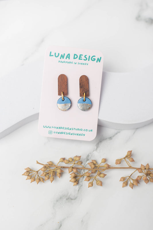 Luna Autumn Silver Leaf Earrings