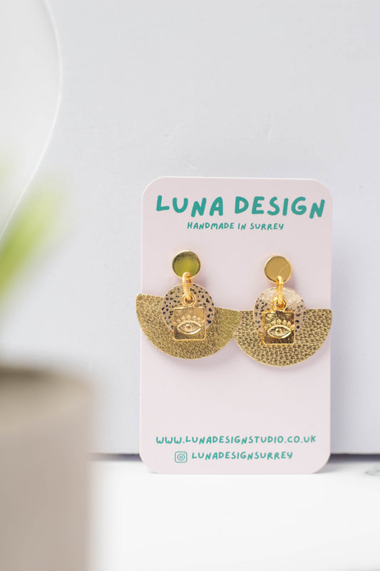 Evil Eye Earrings - Gold