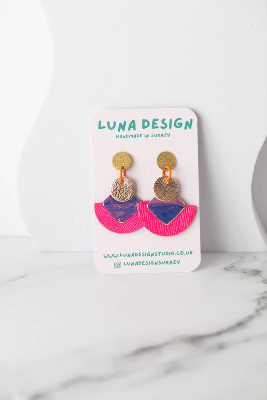 Cleopatra Earrings - Neon Oasis