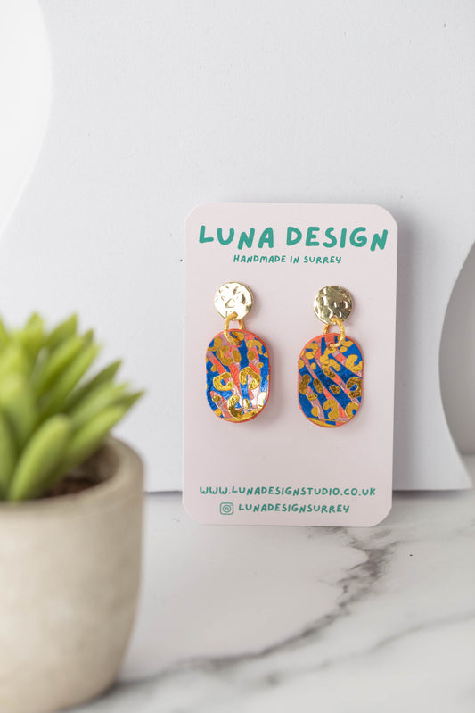 Gold Drop Studs - Sunset Safari