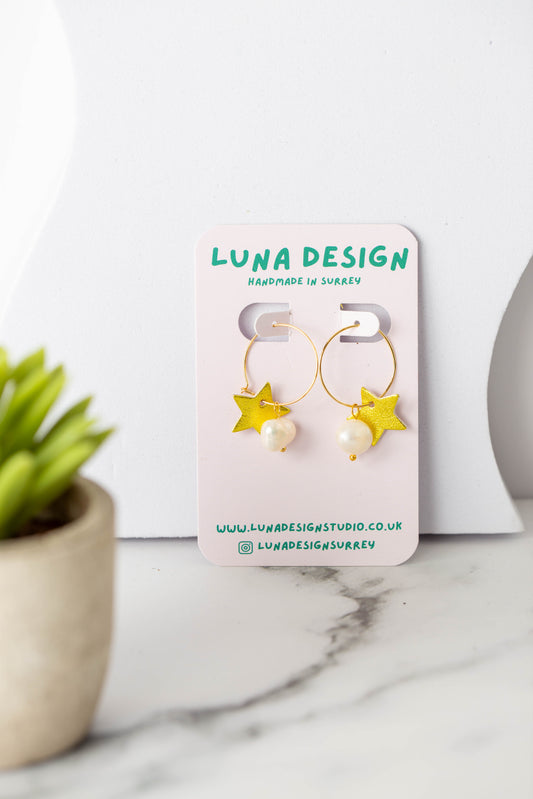 Celestial Charm Hoop Earrings - Gold Plated  |  Honey Star