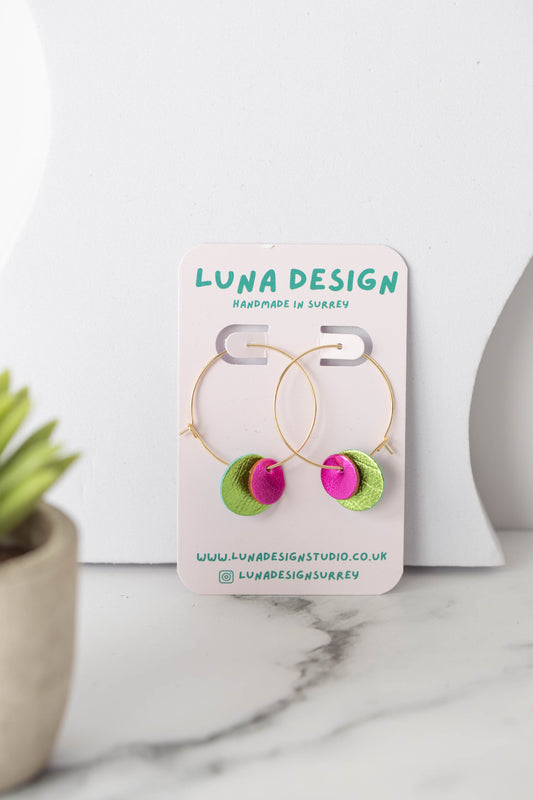 Disco Drops - Green and Pink