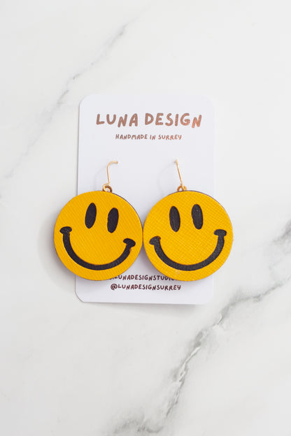 Smiley Earrings Yellow