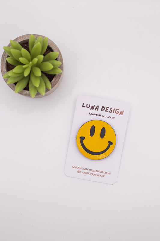 Smiley Brooch Yellow