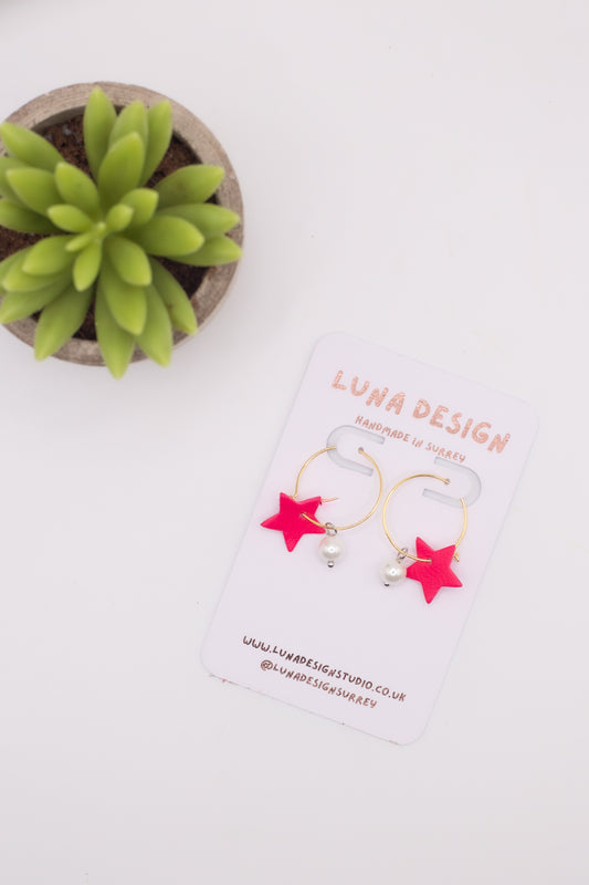 Celestial Charm Hoop Earrings - Gold Plated  |  Berry Glow