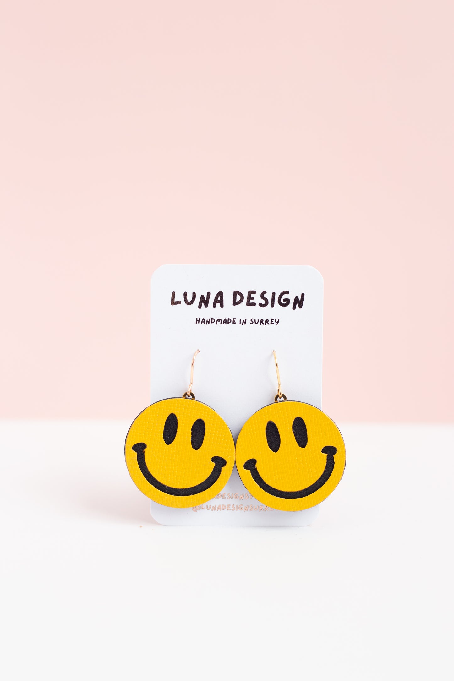 Smiley Earrings Yellow