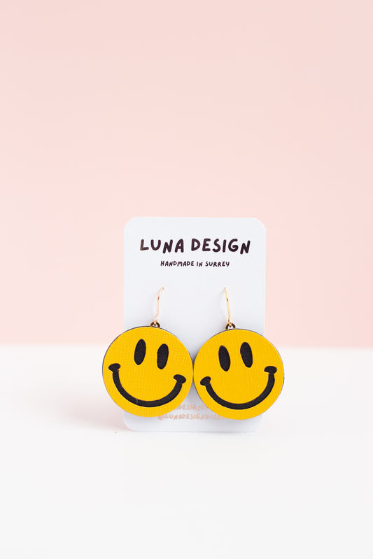 Smiley Earrings Yellow