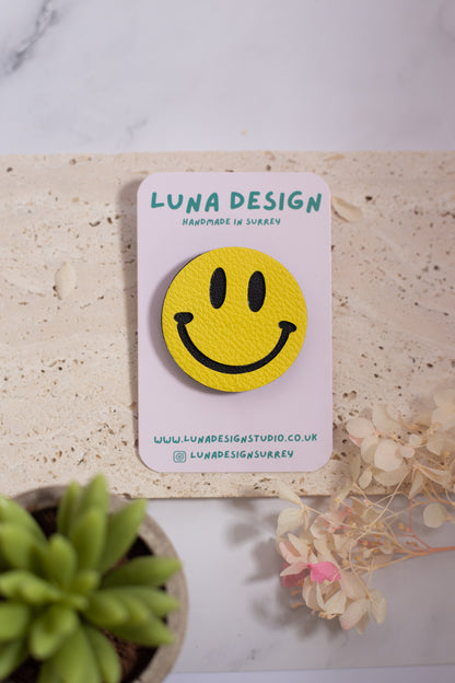 Smiley Brooch Yellow