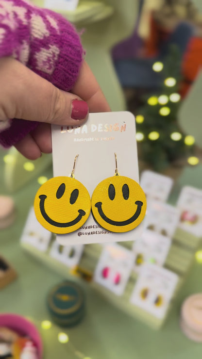 Smiley Earrings Yellow